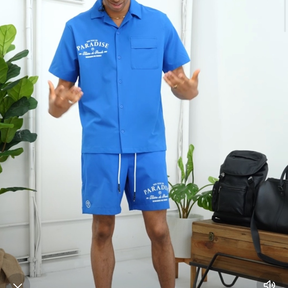 Blue Paradise Men's Shirt n shorts